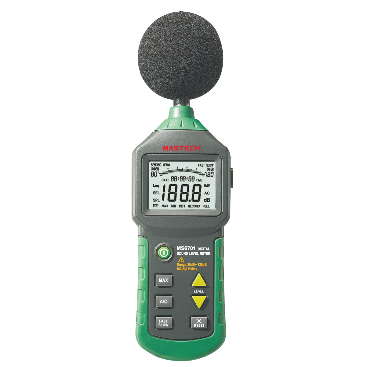 Fonometro Digitale Professionale con Interfaccia USB, MS6701 MASTECH