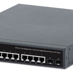 Switch PoE++ 10 porte L2 Fully Managed con 8 porte Ethernet Gigabit e 2 SFP Uplink INTELLINET