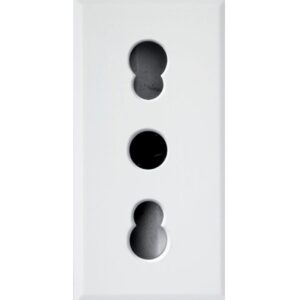 WHITEK S44 Presa bipasso 2P+T 10/16A 250V 1 Modulo Bianco Opaco, 446006/15TS AVE