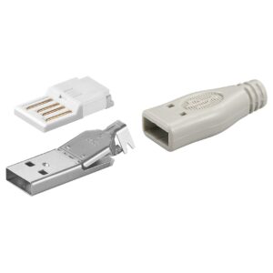 Connettore USB 2.0 da Assemblare USB-A/M a Saldare Grigio LOGILINK