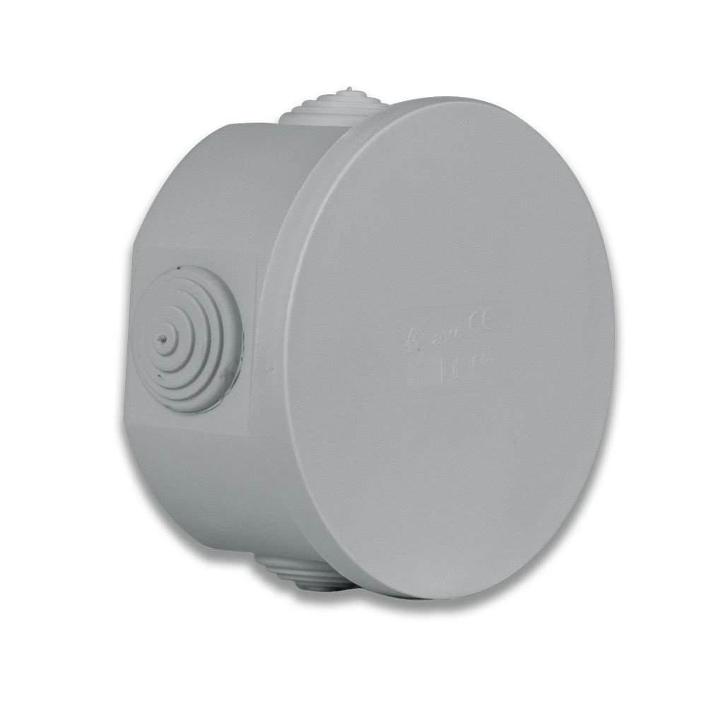 Scatola Rotonda IP44 di Derivazione da Parete con Passacavi AVE