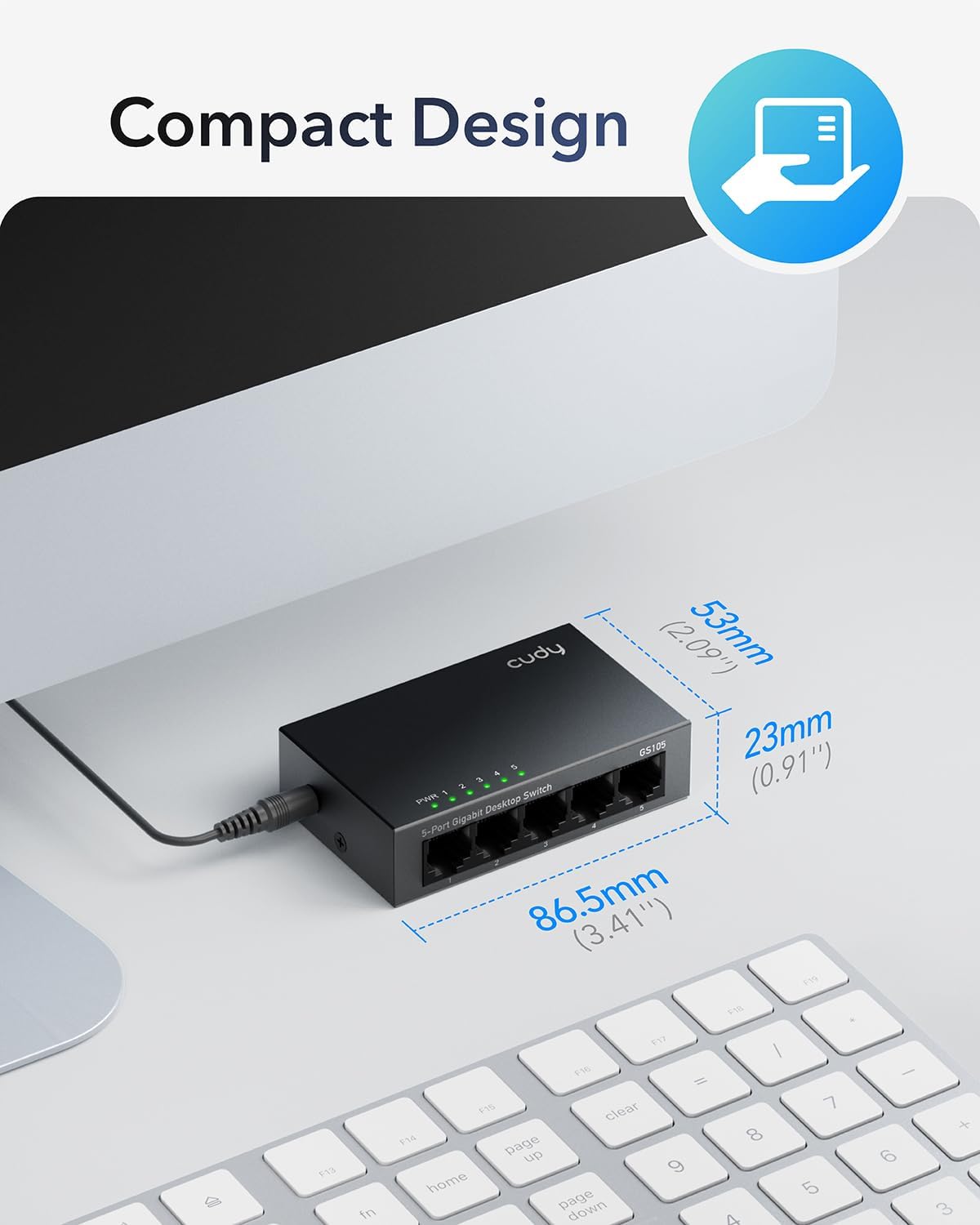 Switch Desktop Gigabit a 5 Porte, GS105 CUDY - immagine 9