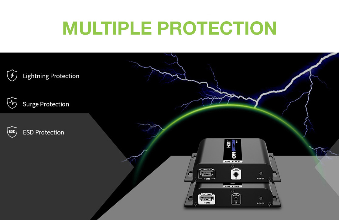 Ricevitore Aggiuntivo per Extender HDMI over IP con PoE IR 4K UHD su Cavo Cat.6 fino a 120m TECHLY - immagine 10