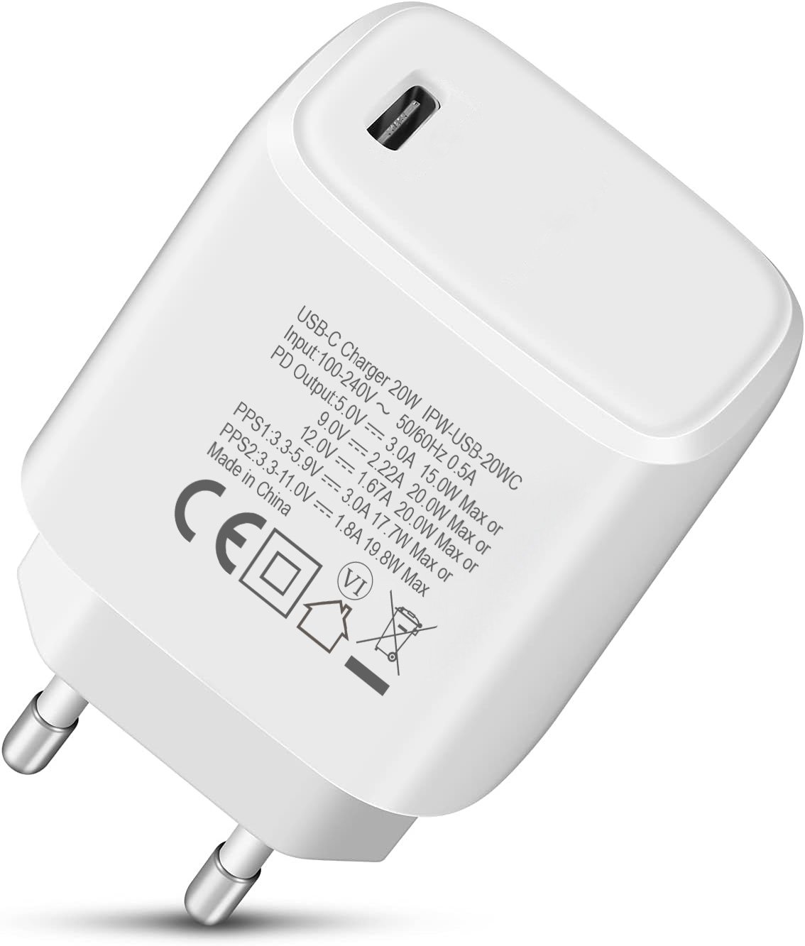 Caricatore Alimentatore GaN USB-C™ da Muro 20W TECHLY - immagine 10
