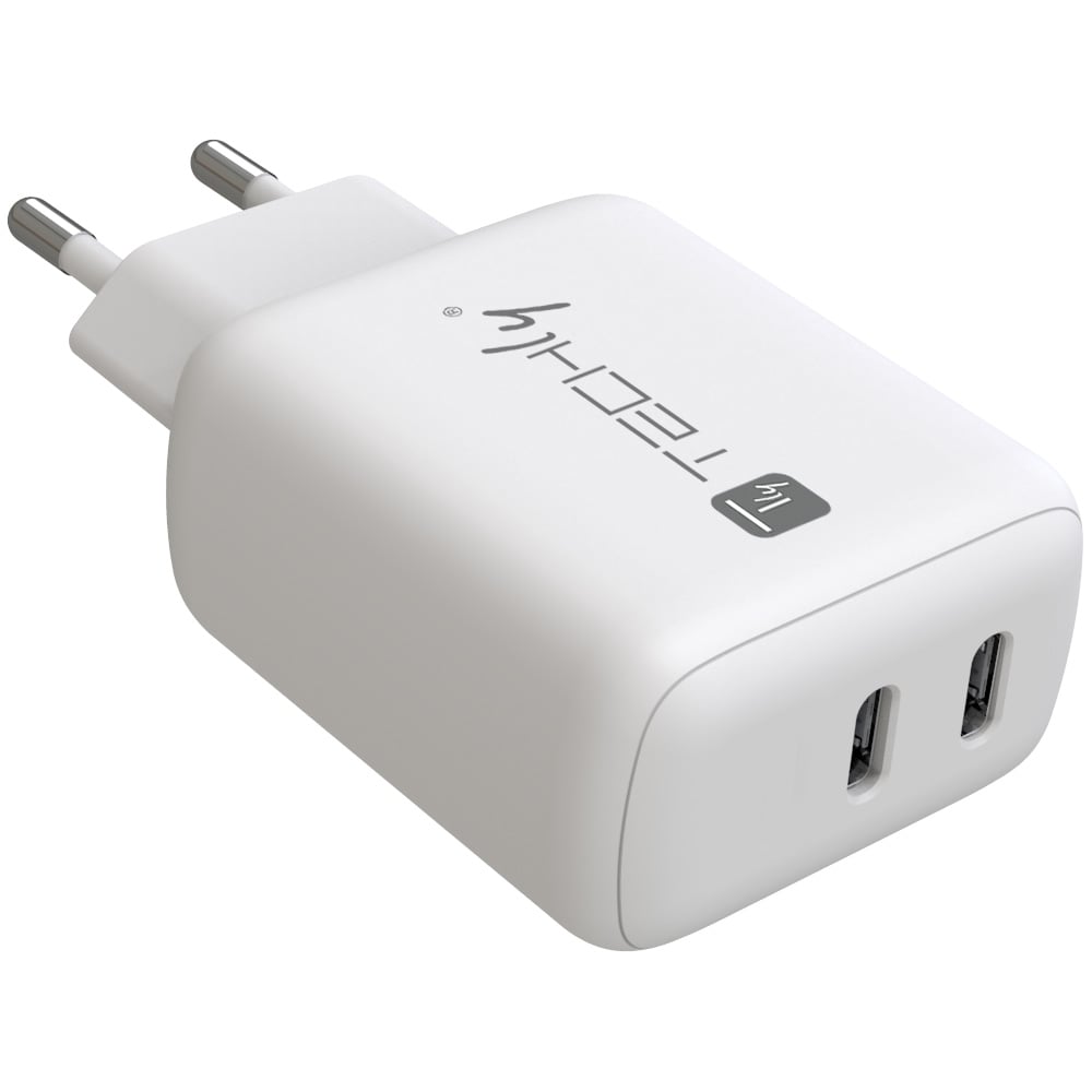 Caricatore Alimentatore 2 porte USB-C™ da Muro 35W TECHLY - immagine 9