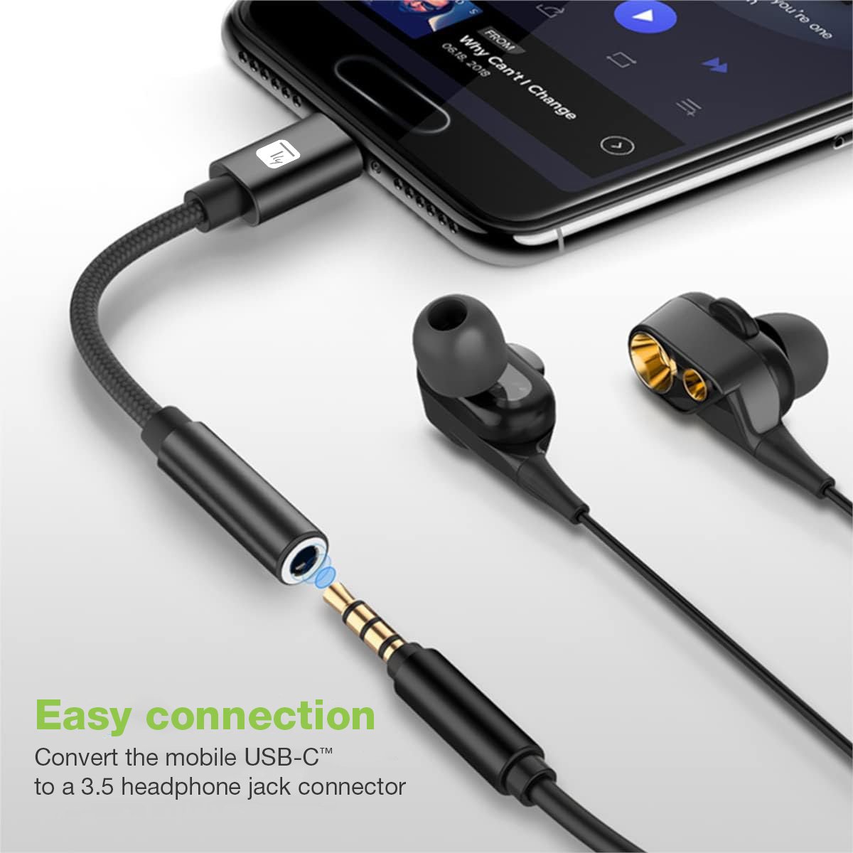 Cavo Adattatore Cuffie da USB-C™ a Jack Audio 3.5'' Chip DAC TECHLY - immagine 8