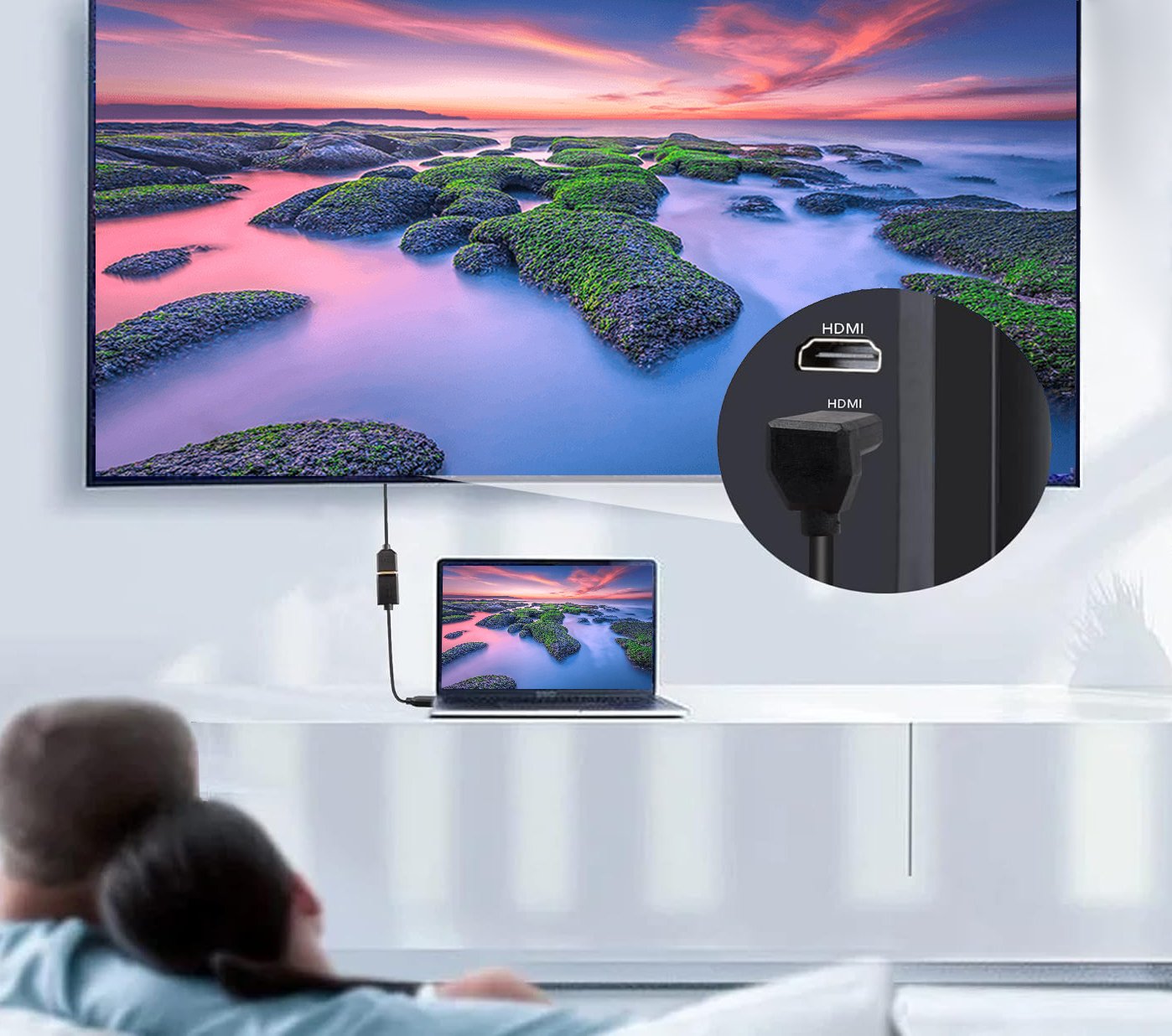 Cavo HDMI™ High Speed con Ethernet A/A M/M Angolato 90° 1m TECHLY - immagine 8