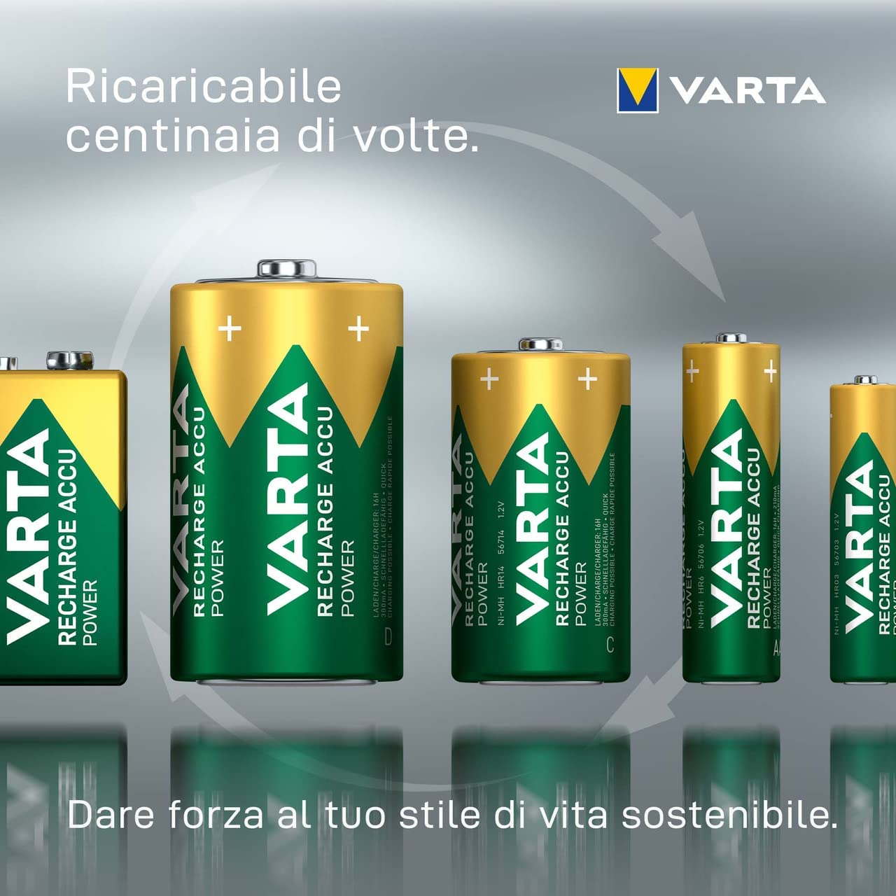 Blister 2 Batterie Ricaricabili Stilo AA 2100 mAh VARTA - immagine 8