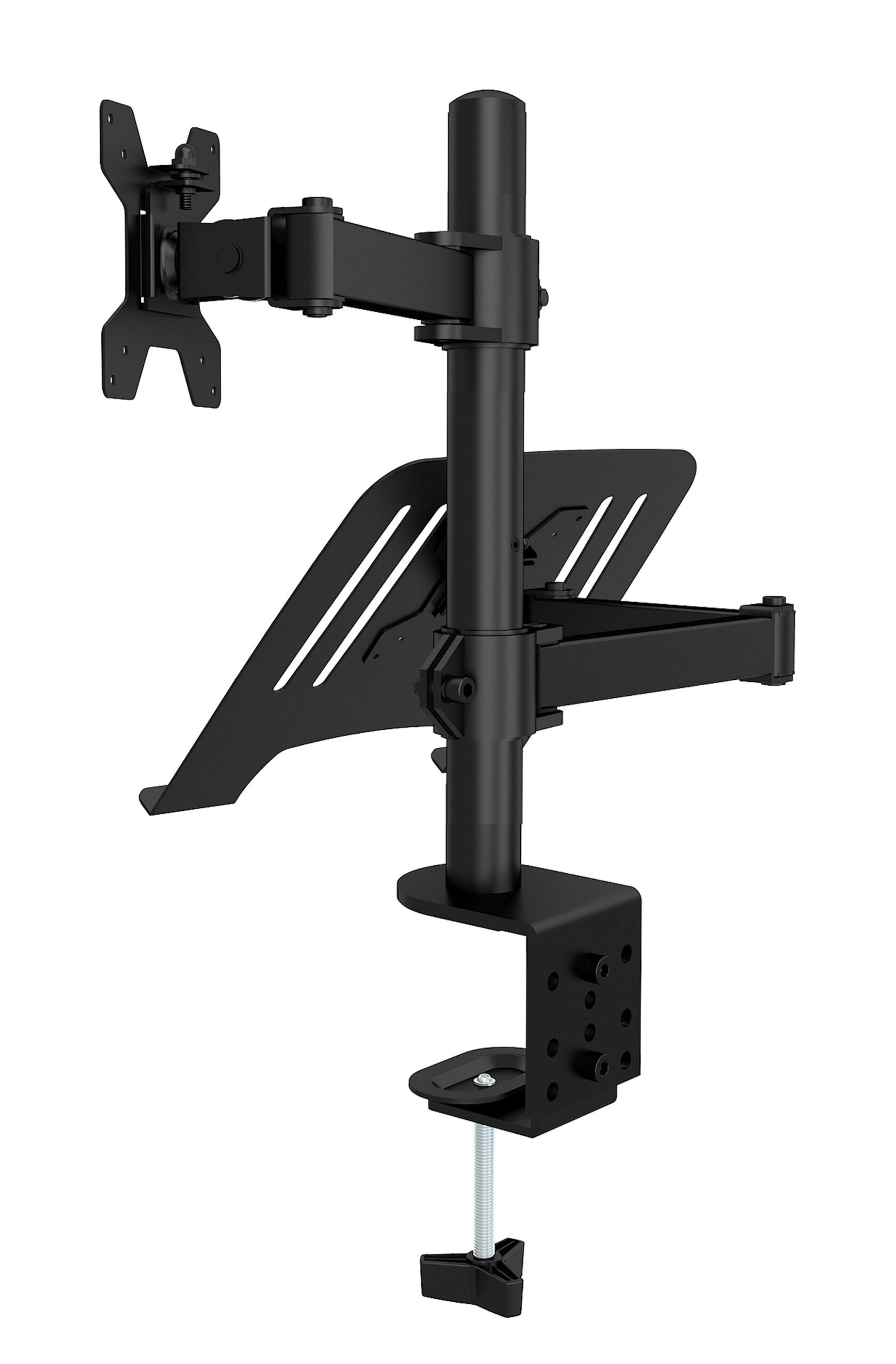 Supporto da Scrivania Braccio per Monitor 13-32'' e Mensola per Laptop TECHLY - immagine 9