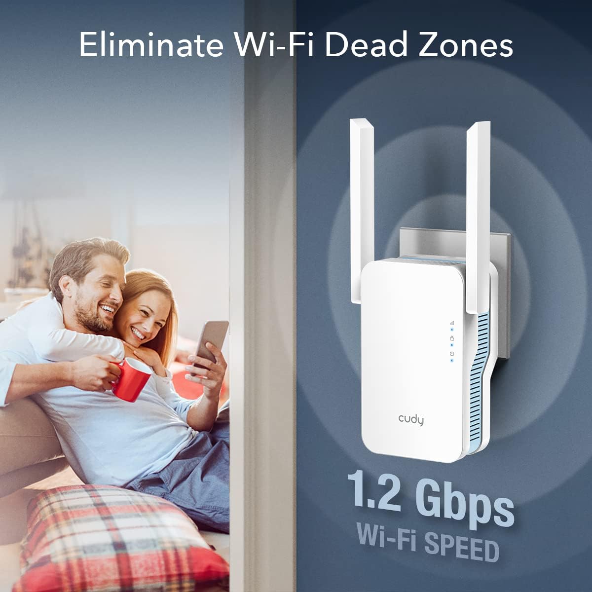 Extender WiFi Dual Band Booster Wireless AC1200, RE1200 CUDY - immagine 9