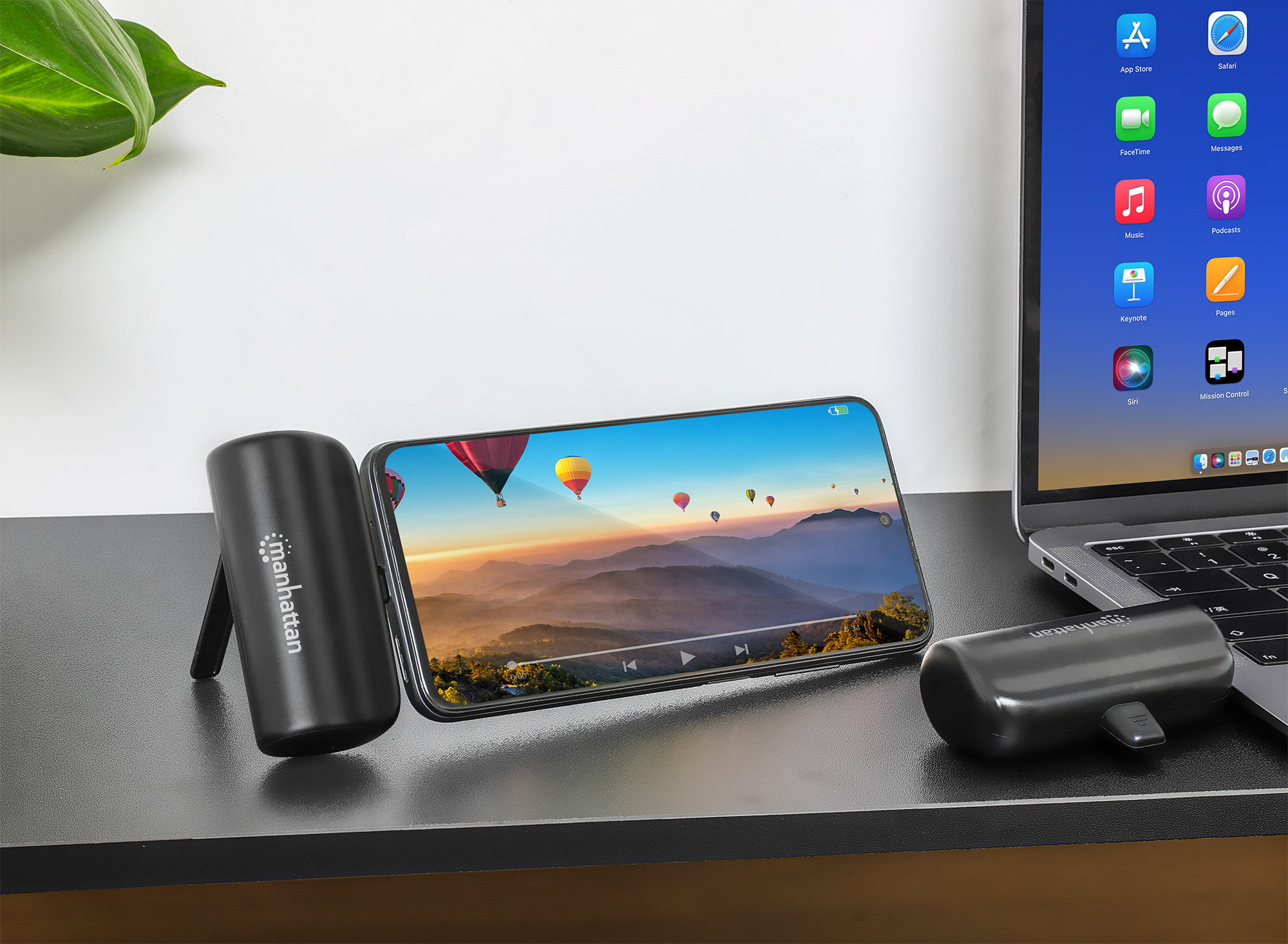 Power Bank PD 5000 mAh con Presa USB-C™ Integrata 20W Nero MANHATTAN - immagine 9
