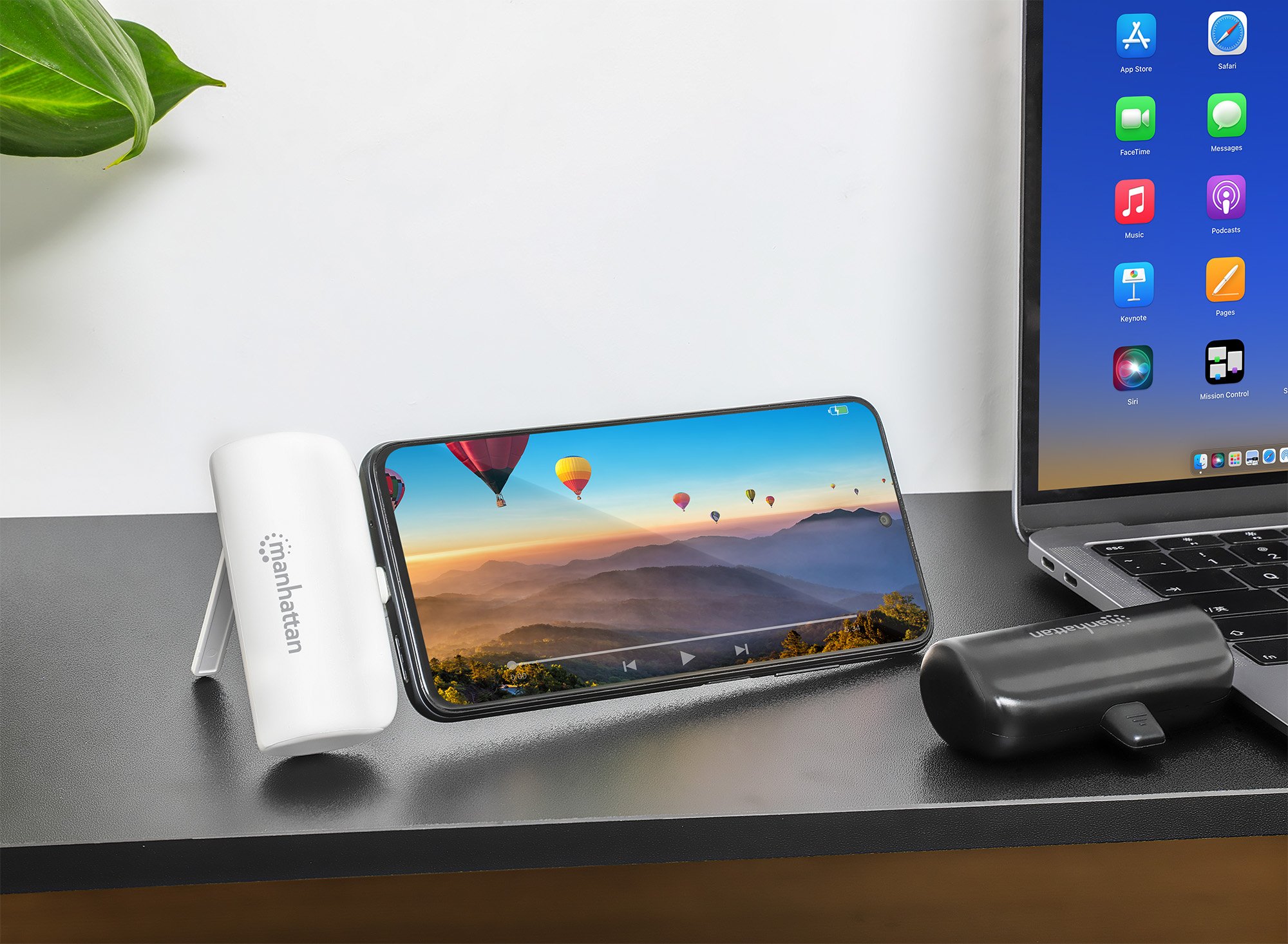 Power Bank PD 5000 mAh con Presa USB-C™ Integrata 20W Bianco MANHATTAN - immagine 9