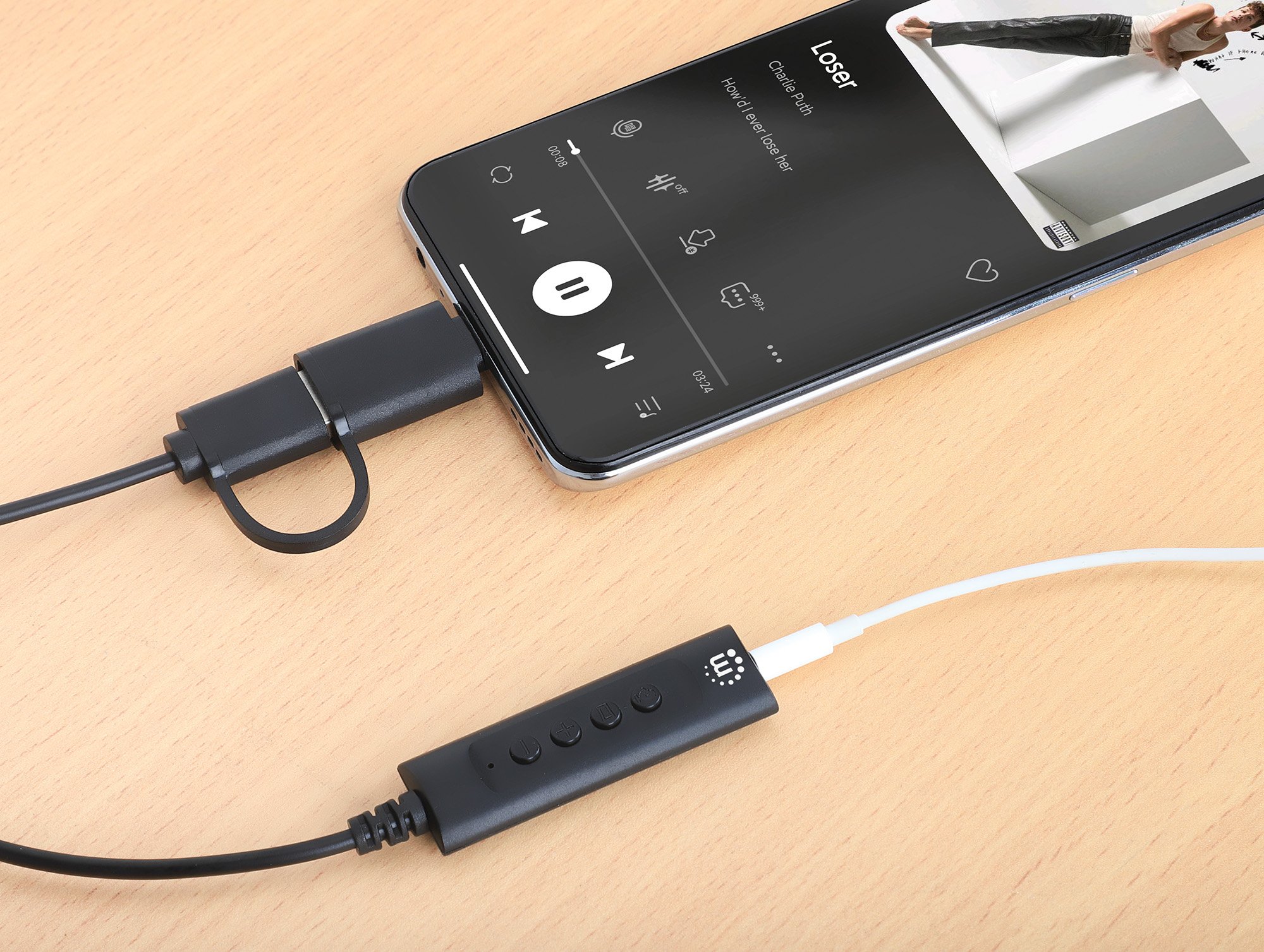Cavo Adattatore 2-in-1 da USB-C™ e USB-A a Audio Stereo Aux da 3,5 mm MANHATTAN - immagine 9