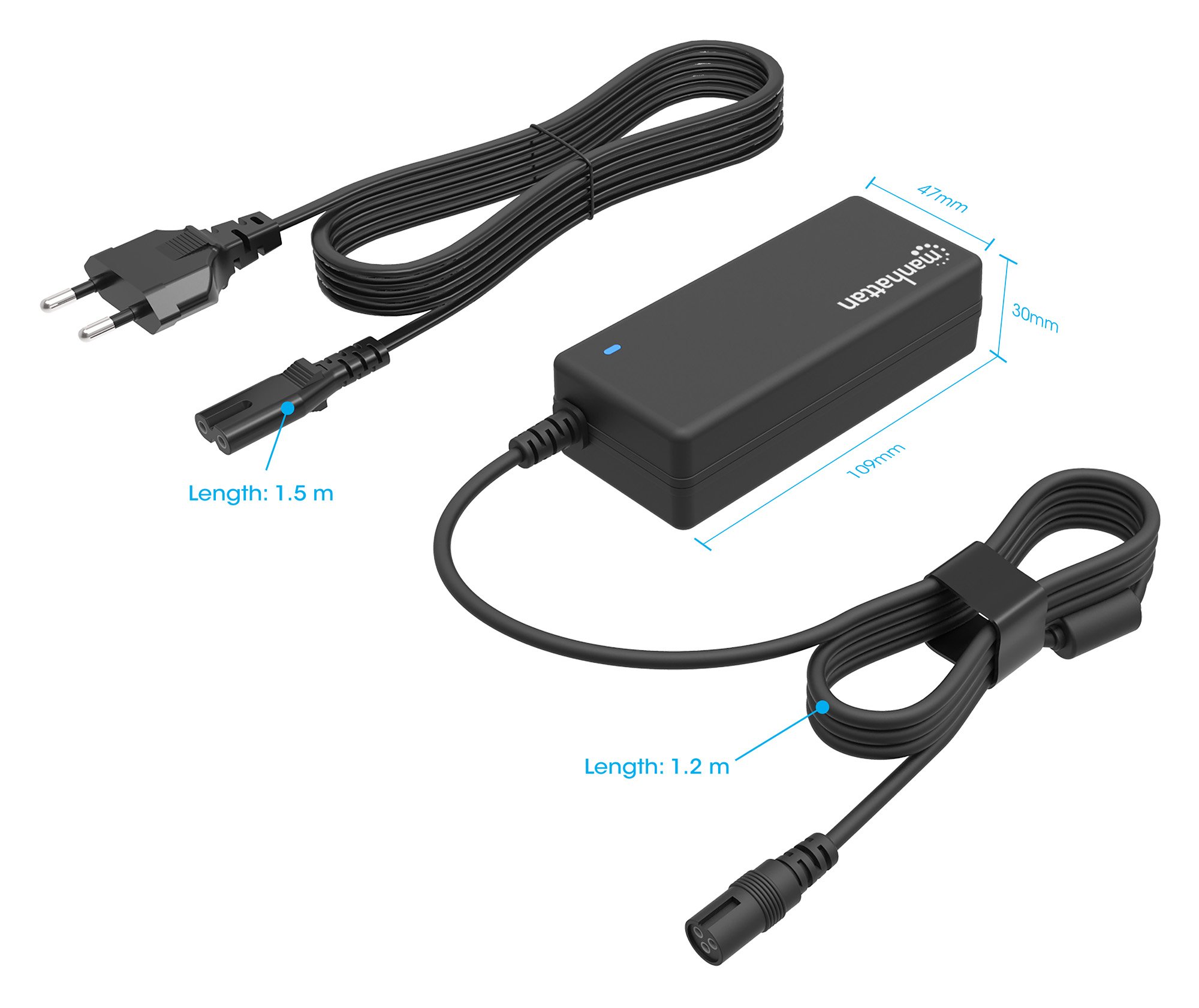 Caricatore Universale AC per Laptop 65W MANHATTAN - immagine 9