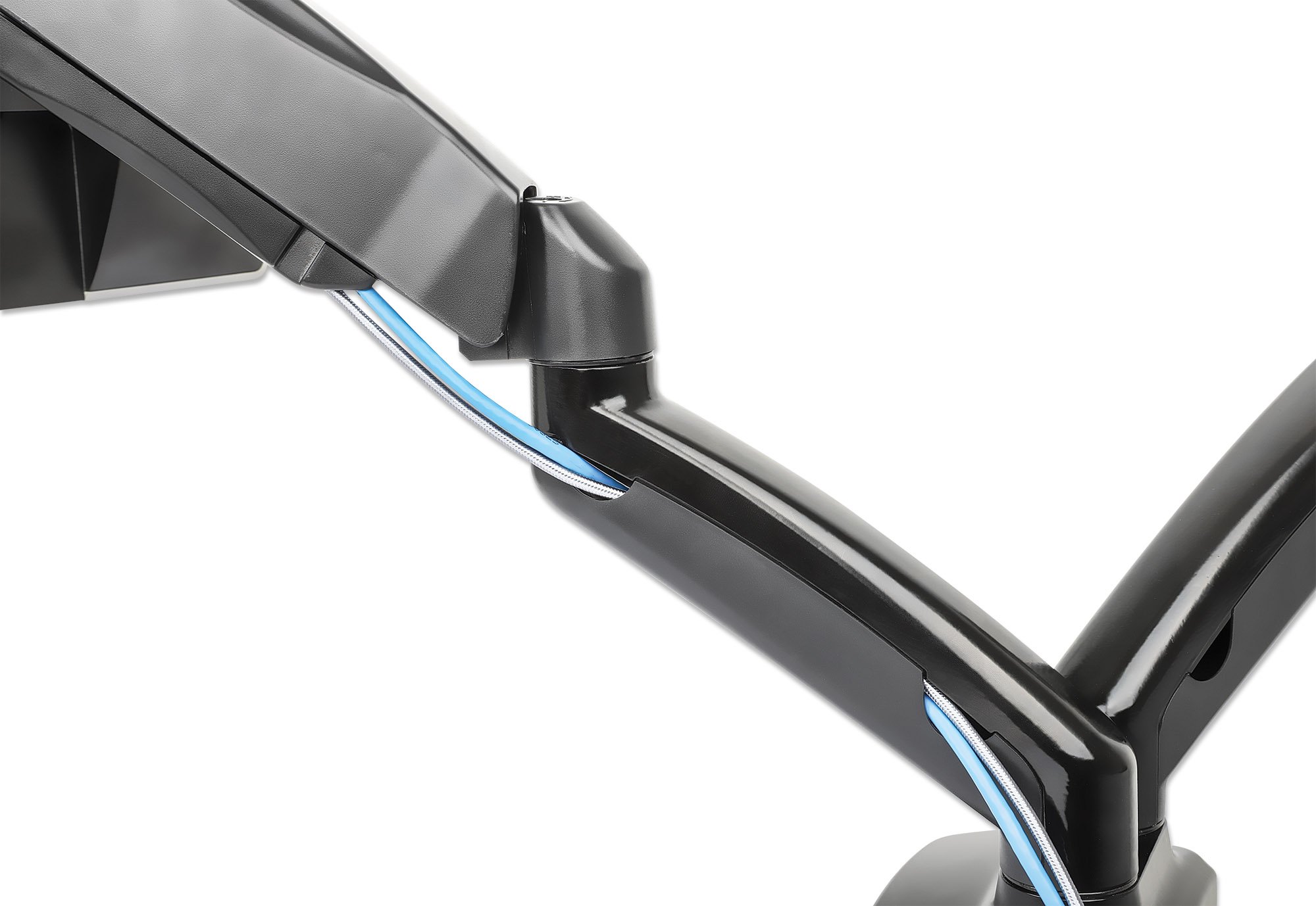 Supporto da scrivania in Alluminio per 2 Monitor 13-27'' con Molla a Gas MANHATTAN - immagine 8