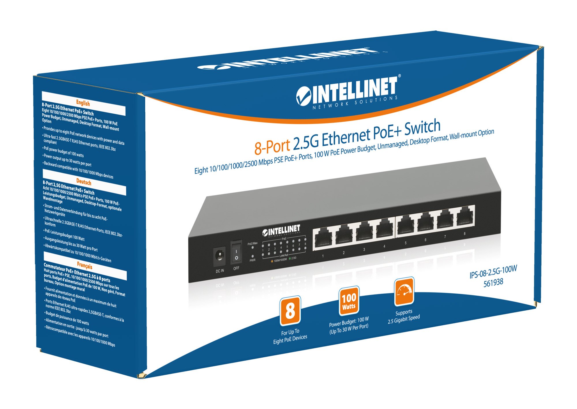 Ethernet Switch POE+ 8 Porte 2.5G INTELLINET - immagine 9