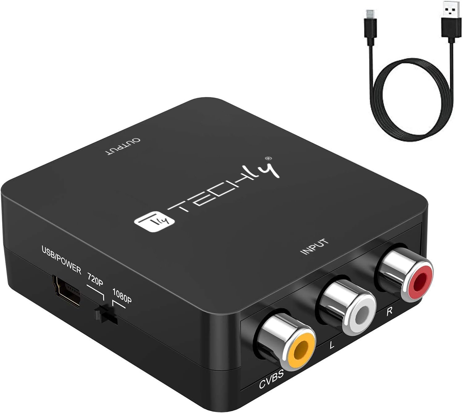 Mini Convertitore Video Composito a HDMI 720p 1080p con Cavo USB TECHLY - immagine 8