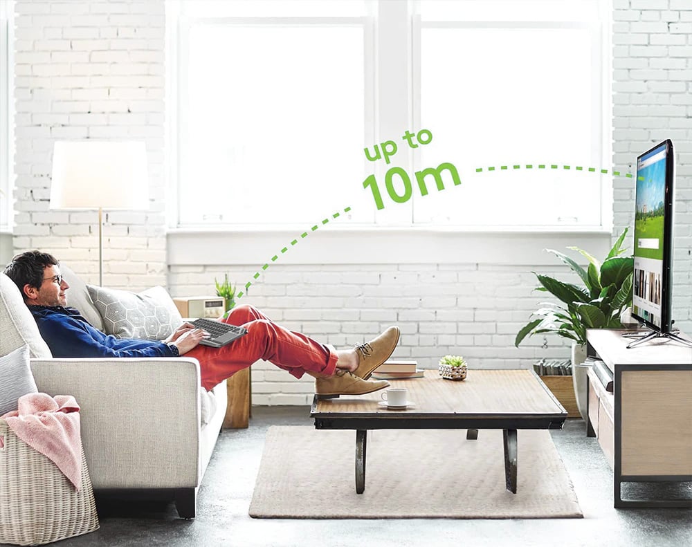Tastiera Wireless Dual Mode Bluetooth & 2.4G per Smart TV Retroilluminata con Touchpad TECHLY - immagine 8