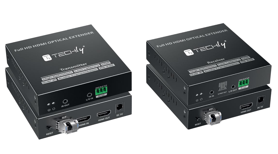 Extender HDMI su Fibra Ottica Monomodale fino a 40km TECHLY