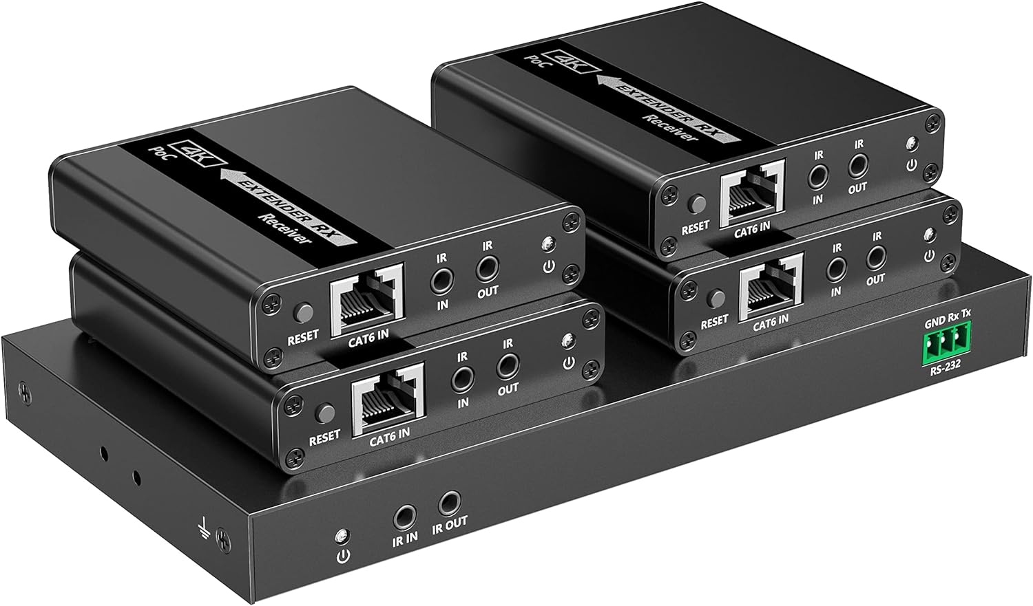 Extender Splitter HDMI 4 vie su Cavo di Rete 70 metri PoC TECHLY