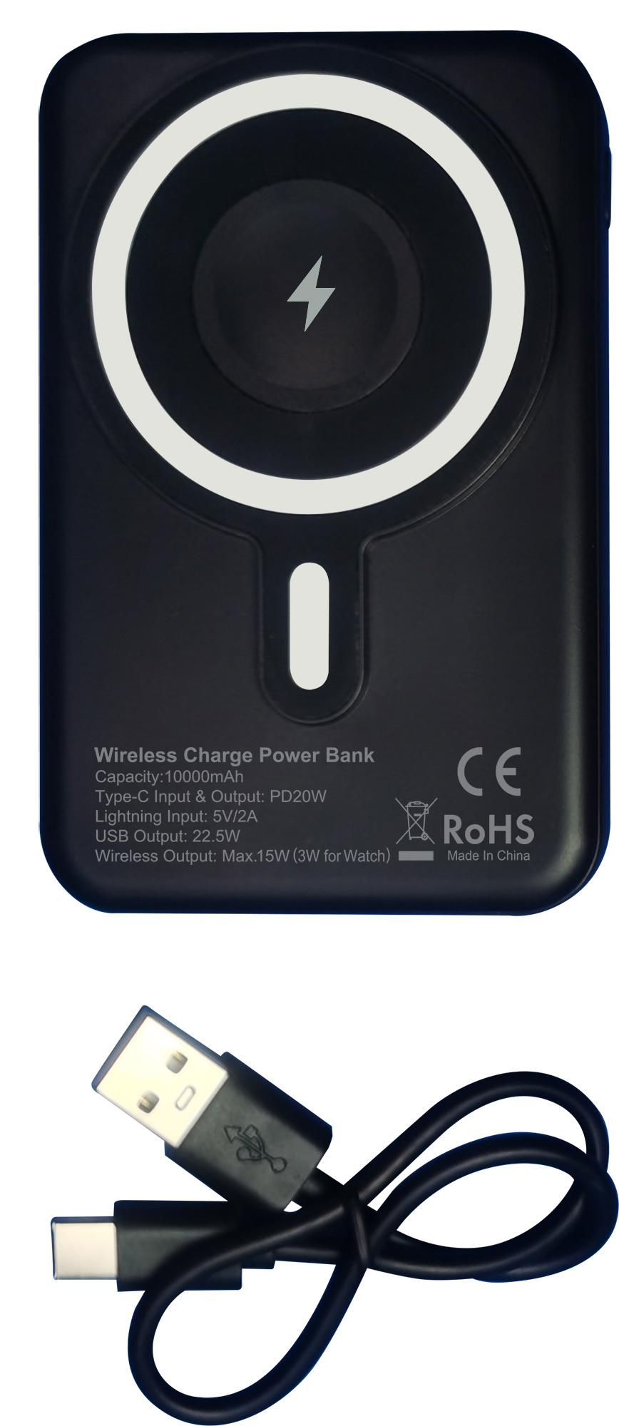 Power Bank Wireless Magnetico 3 in 1 con LED 10.000 mAh 22,5W Nero TECHLY - immagine 10