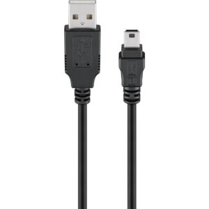 Cavo USB 2.0 A maschio/Mini B maschio 0,3m Nero GOOBAY