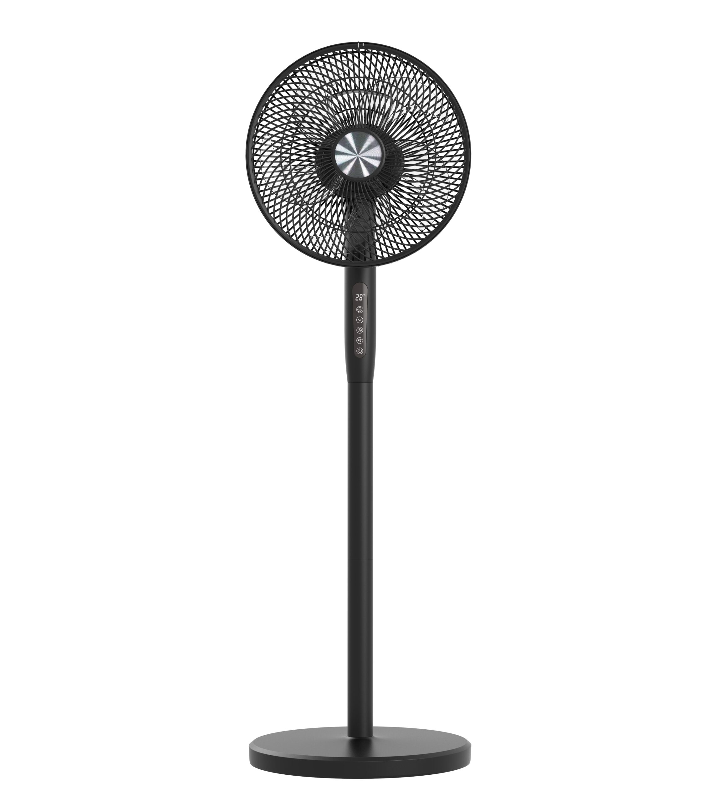 Ventilatore 12'' 2 in 1 con Piantana a 3 Altezze 12 Velocità con Telecomando Oscillazione a 720° e Timer TECHLY