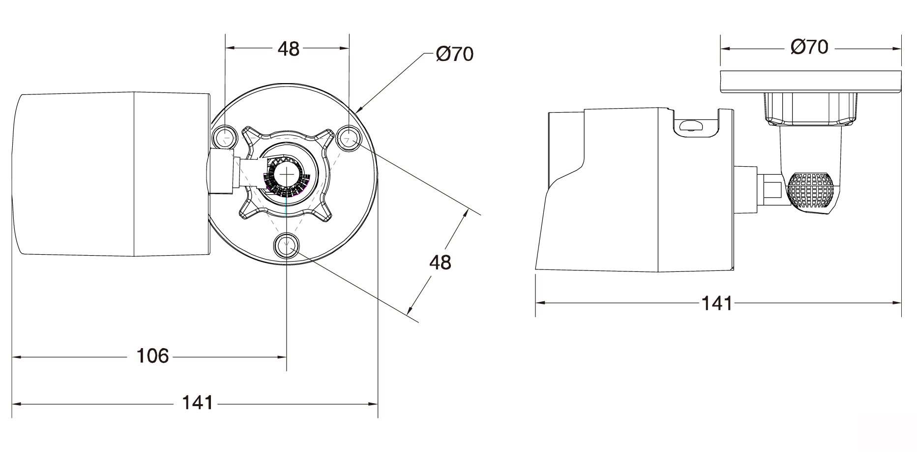 Telecamera IP Bullet IR H.265 da 5MP Rilevamento Basato su AI, DGM5103A AVTECH - immagine 2