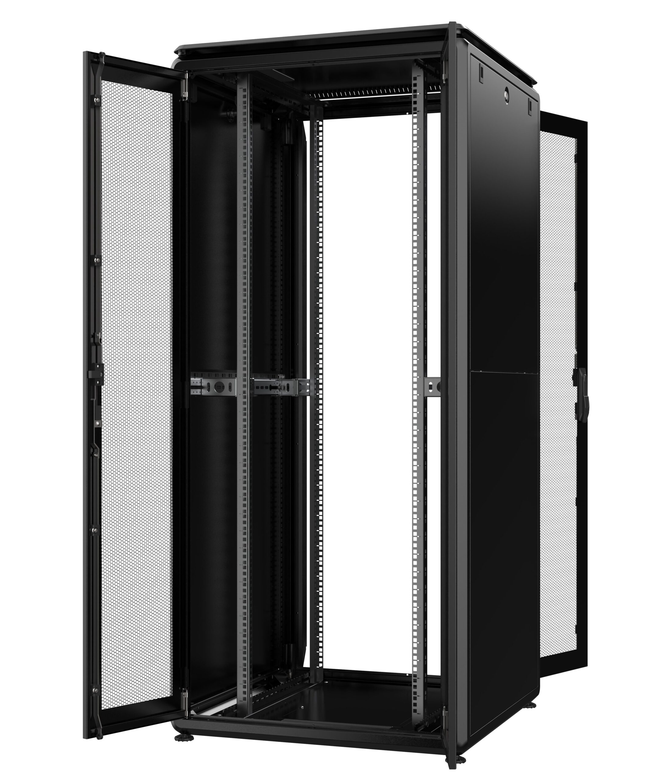 Armadio Server Rack 19'' 800x1000 38U Nero Porta Grigliata Doppio Battente serie Evolution Ventilato TECHLY PROFESSIONAL - immagine 2