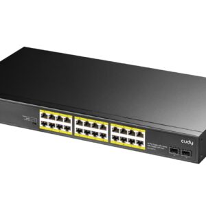 Switch Gigabit PoE+ 24 Porte con 2 porte Gigabit SFP, GS1028PS2 CUDY