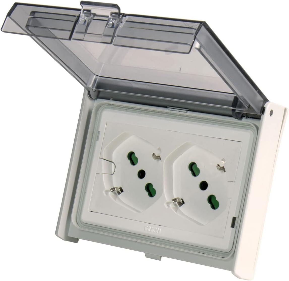 Multipresa Universale IP55 da Incasso con Doppia Presa Bipasso Italiana Schuko Precablata FME