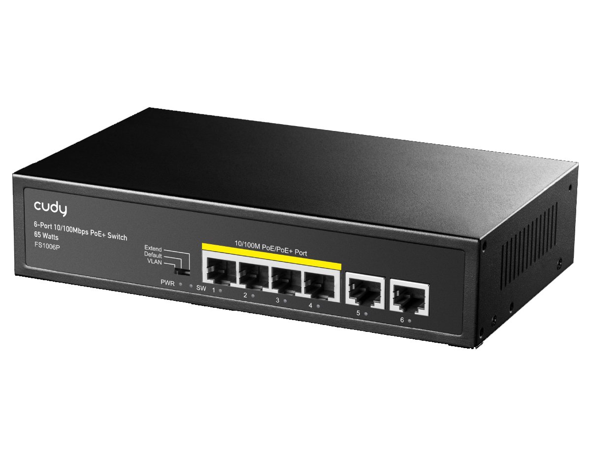 Switch PoE+ 6 Porte 10/100M 60W, FS1006P CUDY