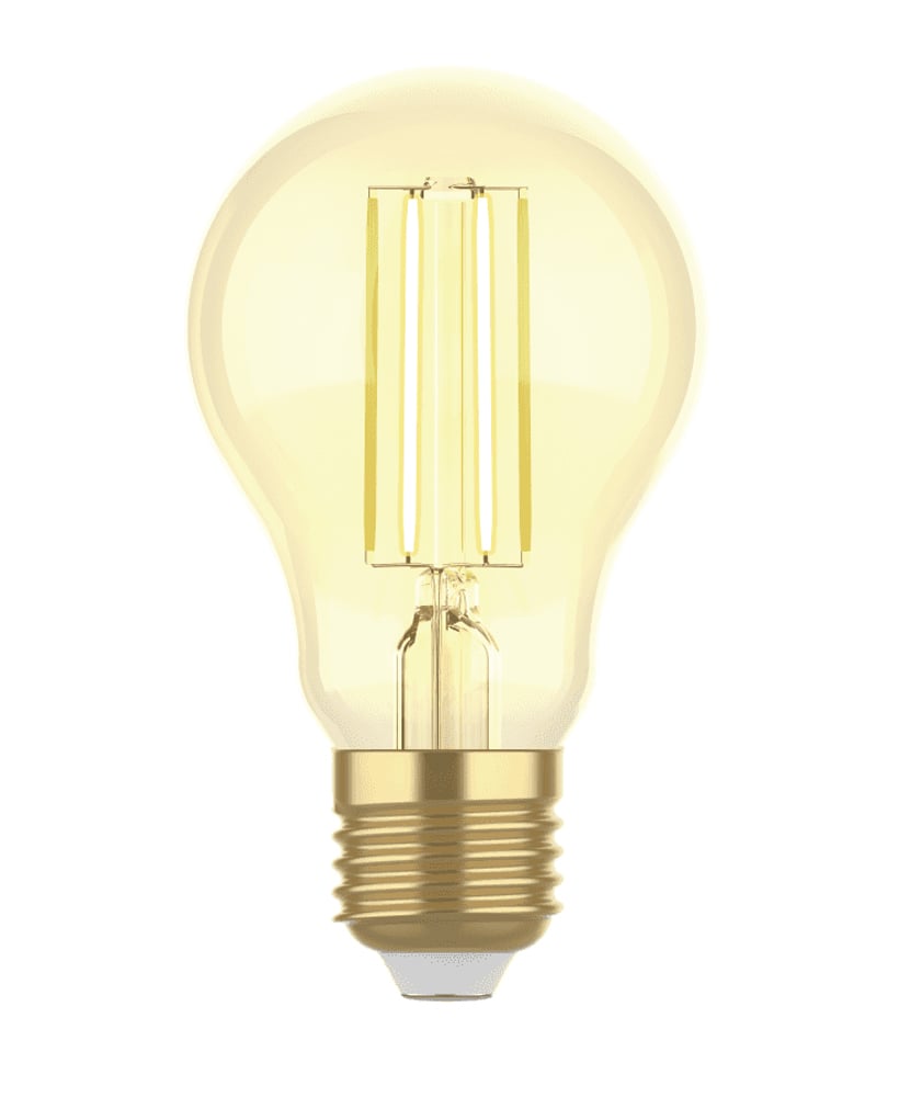 Lampadina Intelligente E27 Ambra Calda 4,9W LED a Filamento Alexa e Google Assistant Classe F, R5137 WOOX