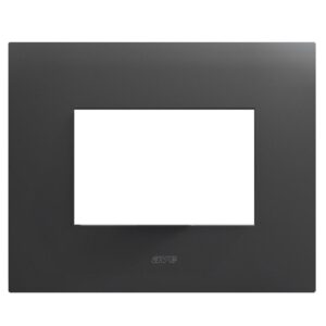 Placca Serie Smart44 in Metallo 3 Moduli Grigio AVE