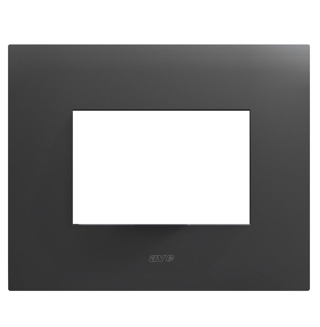 Placca Serie Smart44 in Metallo 3 Moduli Grigio AVE