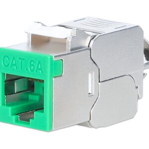 Frutto Keystone RJ45 Cat.6A 10G Slim STP Toolless Verde INTELLINET