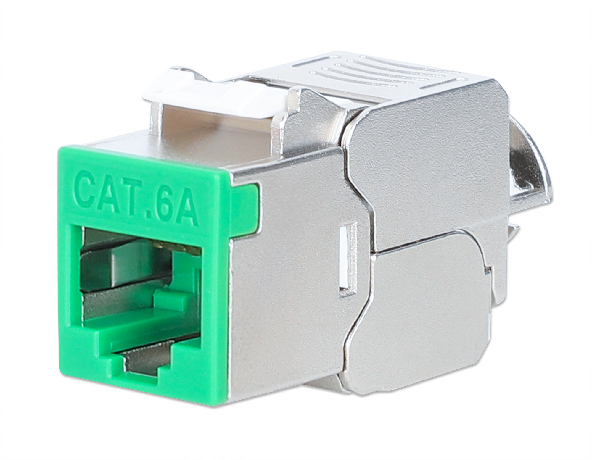 Frutto Keystone RJ45 Cat.6A 10G Slim STP Toolless Verde INTELLINET