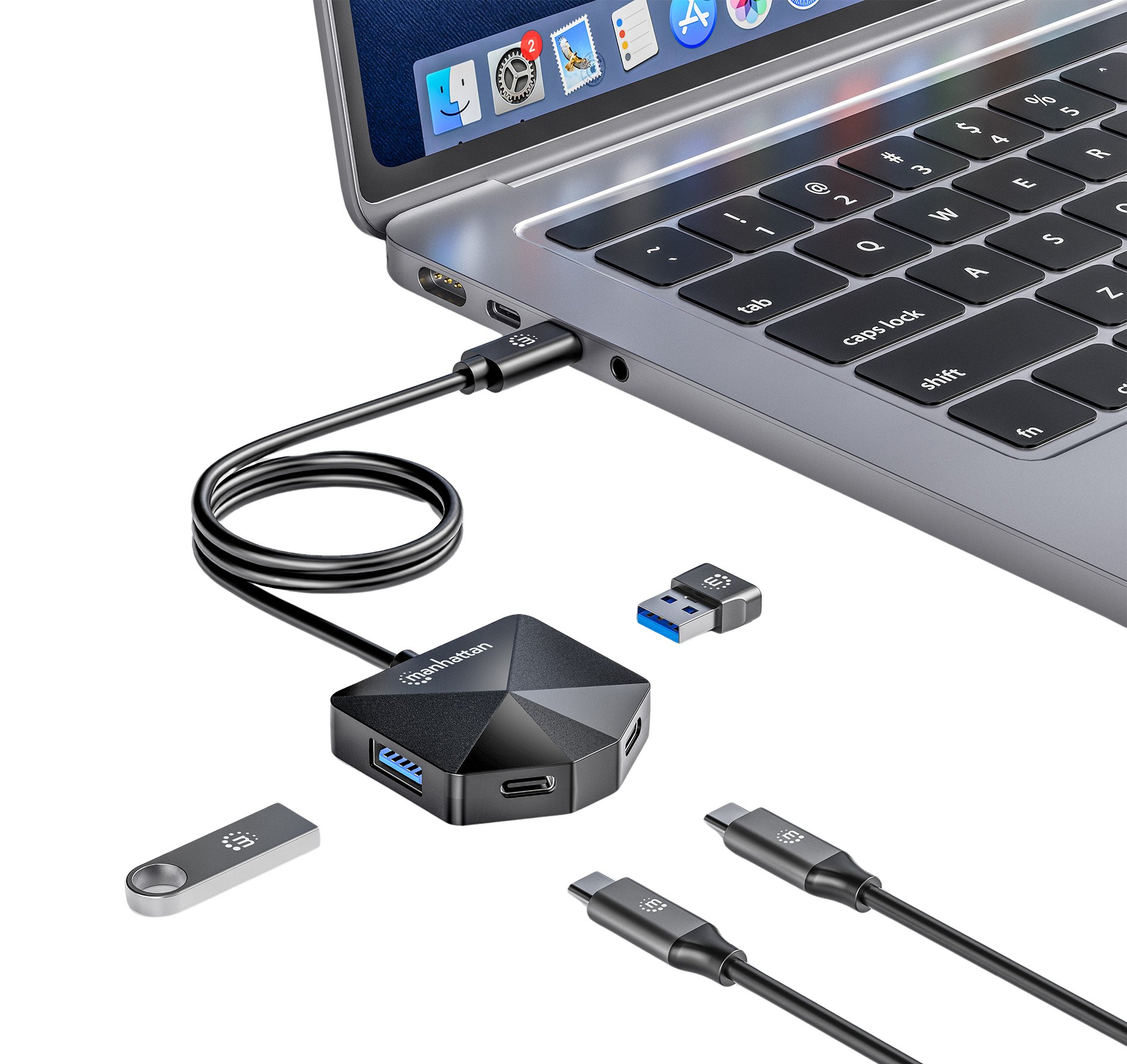 Hub USB 3.2 2x USB-A e 2x USB-C™ MANHATTAN