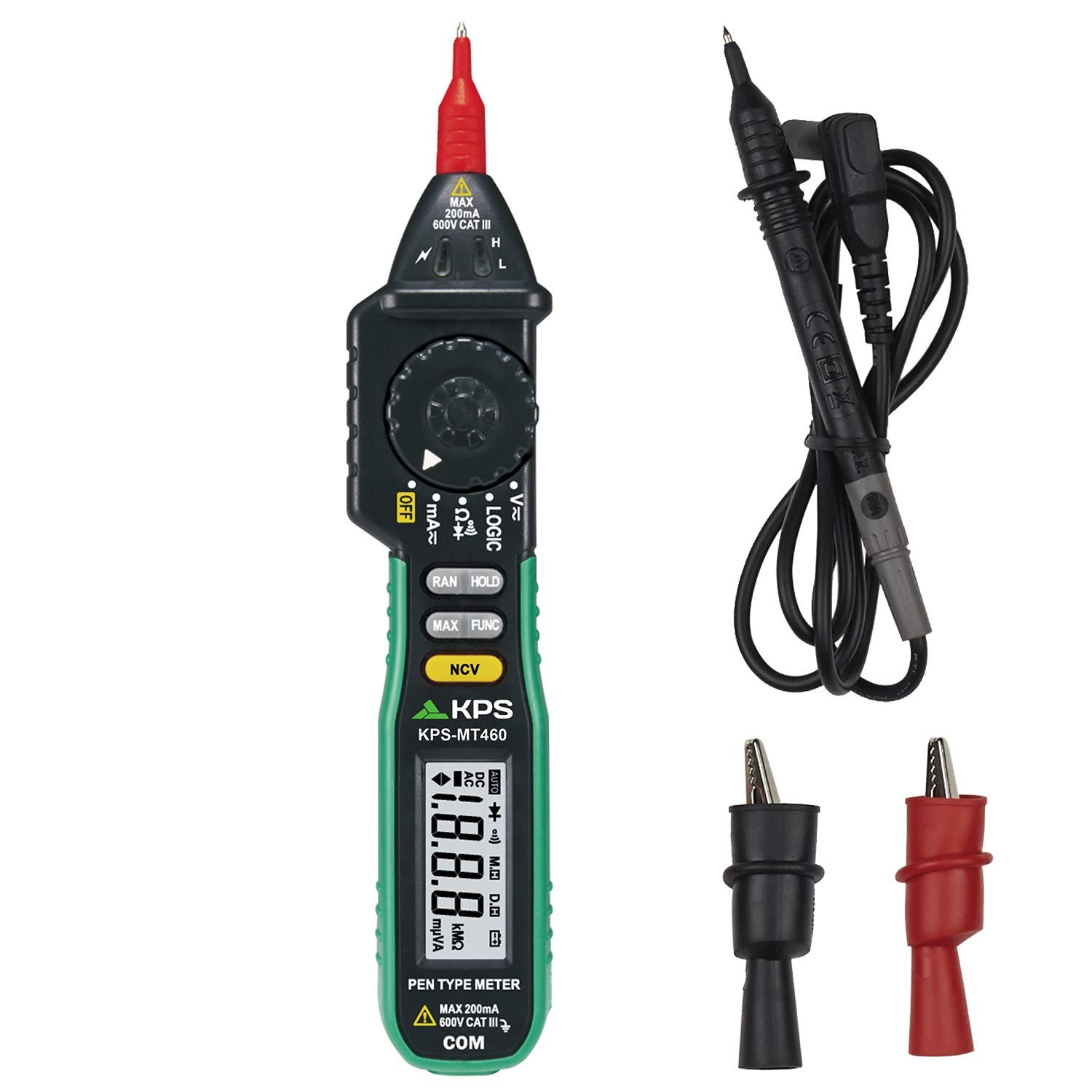 Multimetro Digitale Portatile a Tester a Penna con NCV MT460 KPS