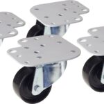 Kit 4 Ruote per Armadi con Piastre per Montaggio Simultaneo Piedini INTELLINET