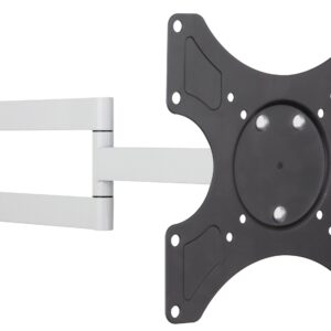 Supporto a Muro per TV LED LCD 19-37'' Inclinabile 3 Snodi Bicolor Bianco Nero TECHLY