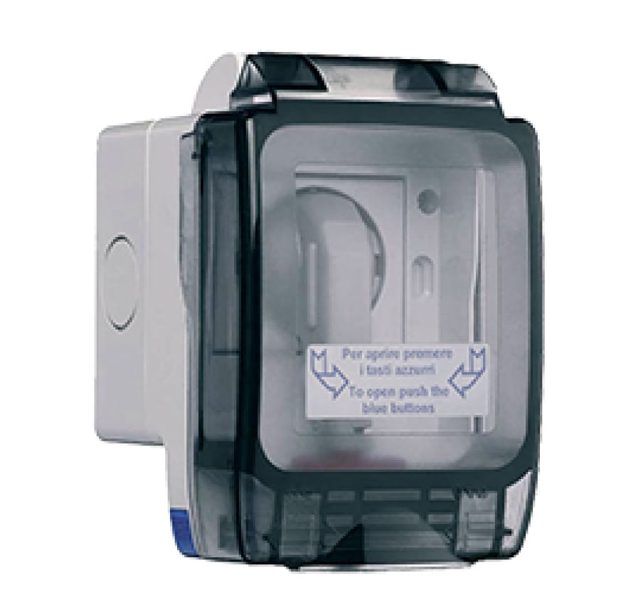 Contenitore Ave Seal IP56 con Schuko 10/16A Sportello Apribile AVE