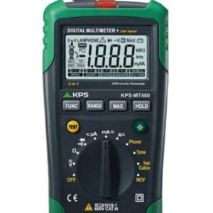 Multimetro Digitale per test cavi tefefonici e LAN di 2000 Counts, KPS-MT480 KPS