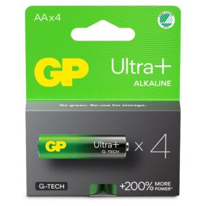 Confezione 4 Batterie GP Ultra Plus Alcaline Stilo AA 15AUP/LR6 GP BATTERIES