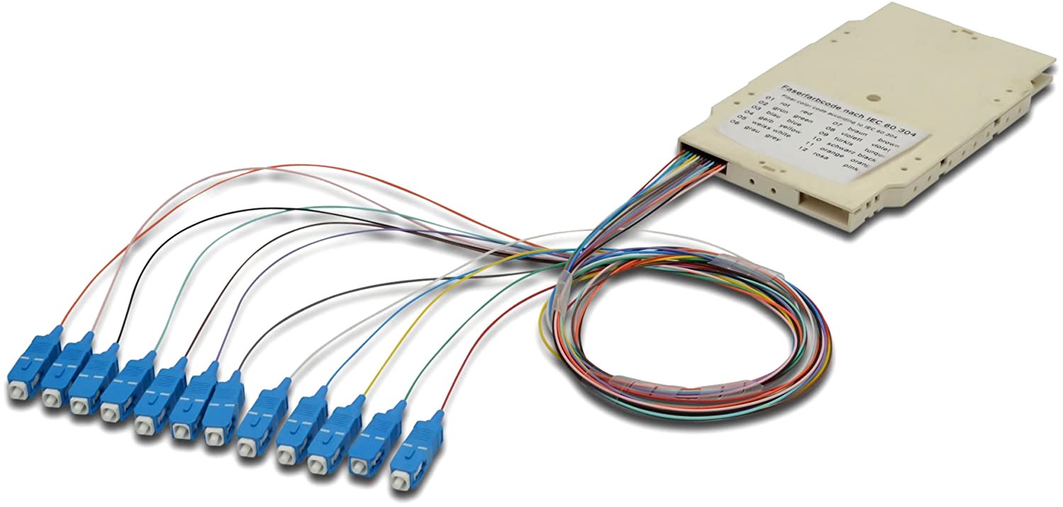 Cassetta di Giunzione Attrezzata con 12 Pigtail Fibra Monomodale OS2 SC 9/125 2m OEM