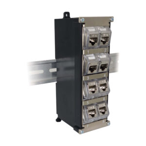 Pannello Patch Keystone 8 porte per Guida DIN e Montaggio a Parete con Messa a Terra OEM