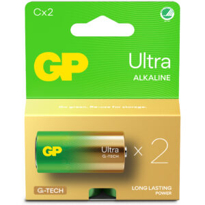 Confezione 2 Batterie GP Ultra Alcalina Mezza Torcia C 14AU/LR14 GP BATTERIES