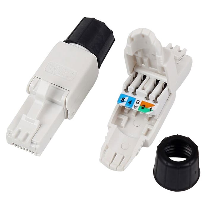 Plug Cat.6A RJ45 UTP Toolless con Copriconnettore TECHLY PROFESSIONAL
