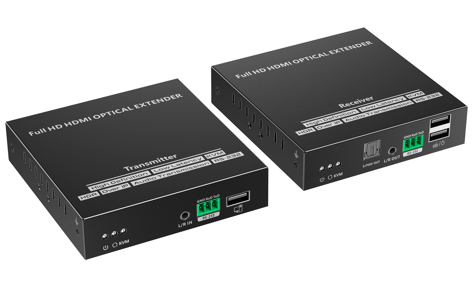 Extender Ottico KVM HDMI Over IP Full HD Non Compresso fino a 40Km TECHLY