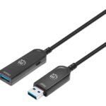 Cavo Ottico Attivo USB 3.2 Gen 2 SuperSpeed+ Active Optical Cable USB A M/F 30m MANHATTAN